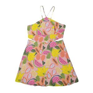 Hutch By Anthropologie Mixed Fruit Halter Dress Size 10 New NWOT